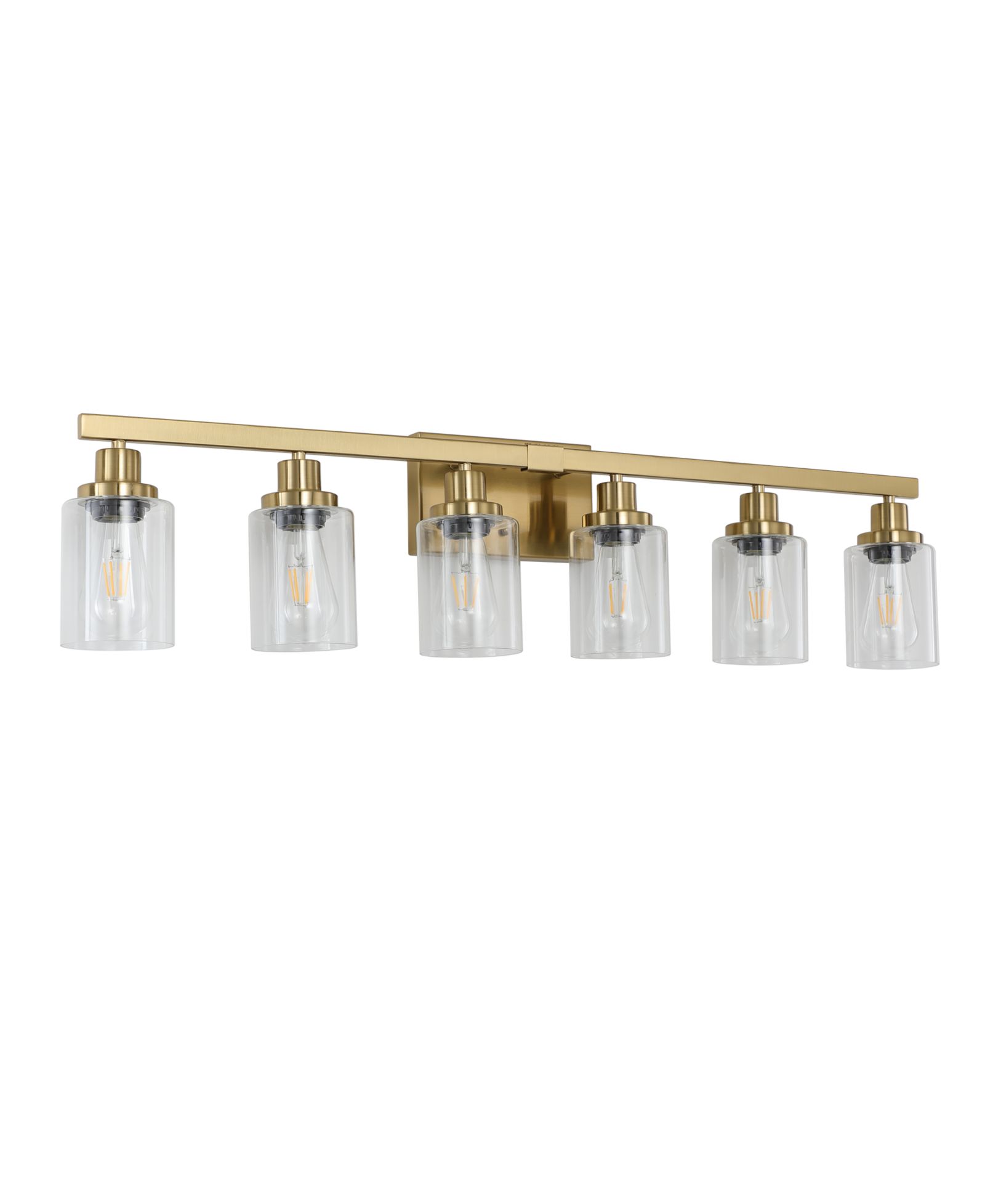 BUSDAYS бра осветительный 37-Inch 6-Light с прозрачными стеклянными плафонами