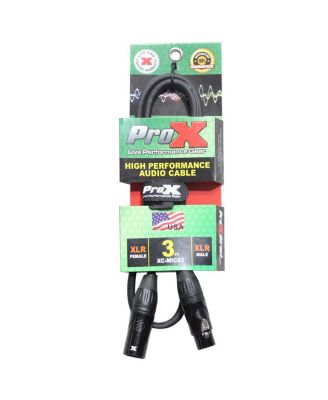 ProX XC-MIC03. Сбалансированный микрофонный кабель XLR-F на XLR-M, 3 фута