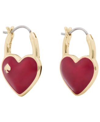 kate spade new york серьги-кольца Heart & Spade с кубическим цирконием