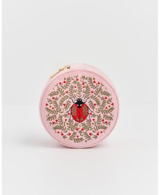 Шкатулка Fable England Women's Ladybird Velvet Embroidered