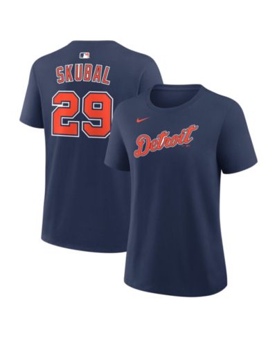 Женская футболка Nike Tarik Skubal Navy Detroit Tigers Name and Number