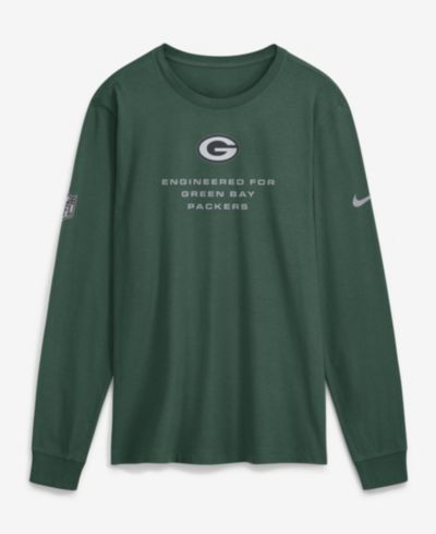 Nike Men's Green  Bay Packers Sideline Bold Arch Star Dri-FIT Long Sleeve T-Shirt