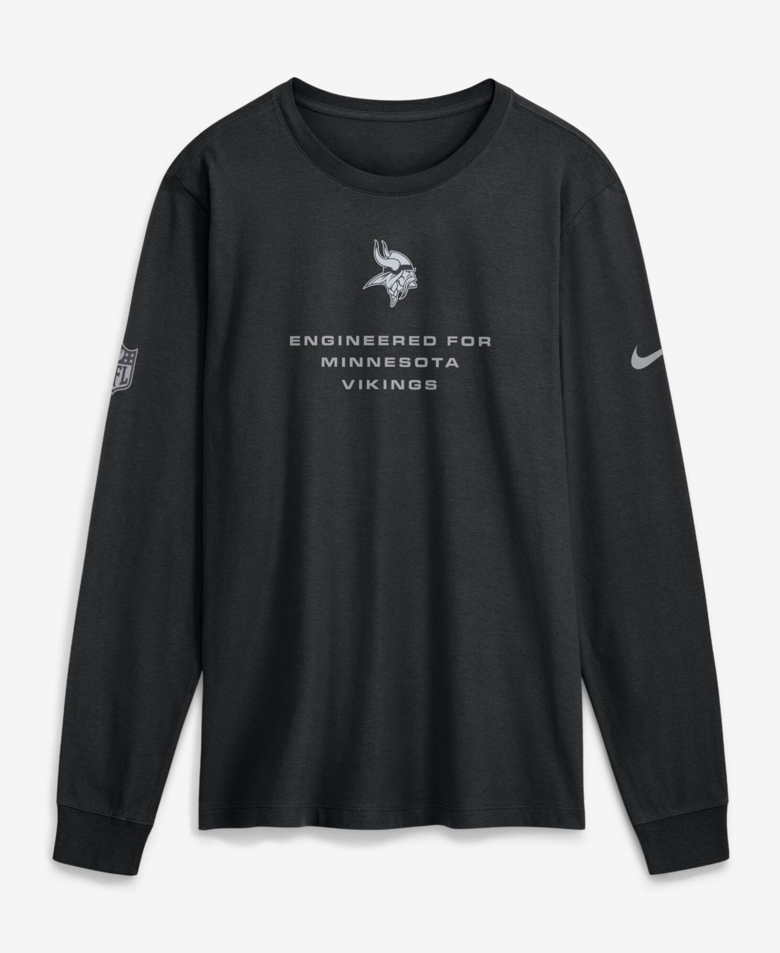 Nike Men's Black Minnesota Vikings Sideline Bold Arch Star Dri-FIT Long Sleeve T-Shirt