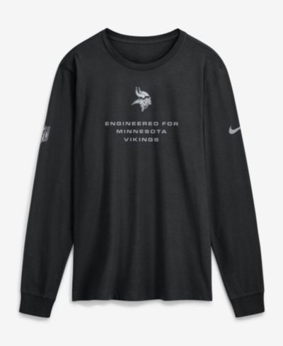 Nike Men's Black Minnesota Vikings Sideline Bold Arch Star Dri-FIT Long Sleeve T-Shirt