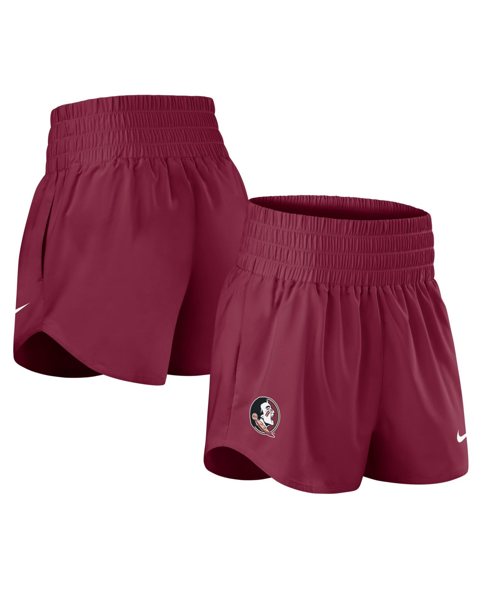 Nike Women's Garnet Florida State Seminoles Performance One Dri-FIT High-Rise Shorts