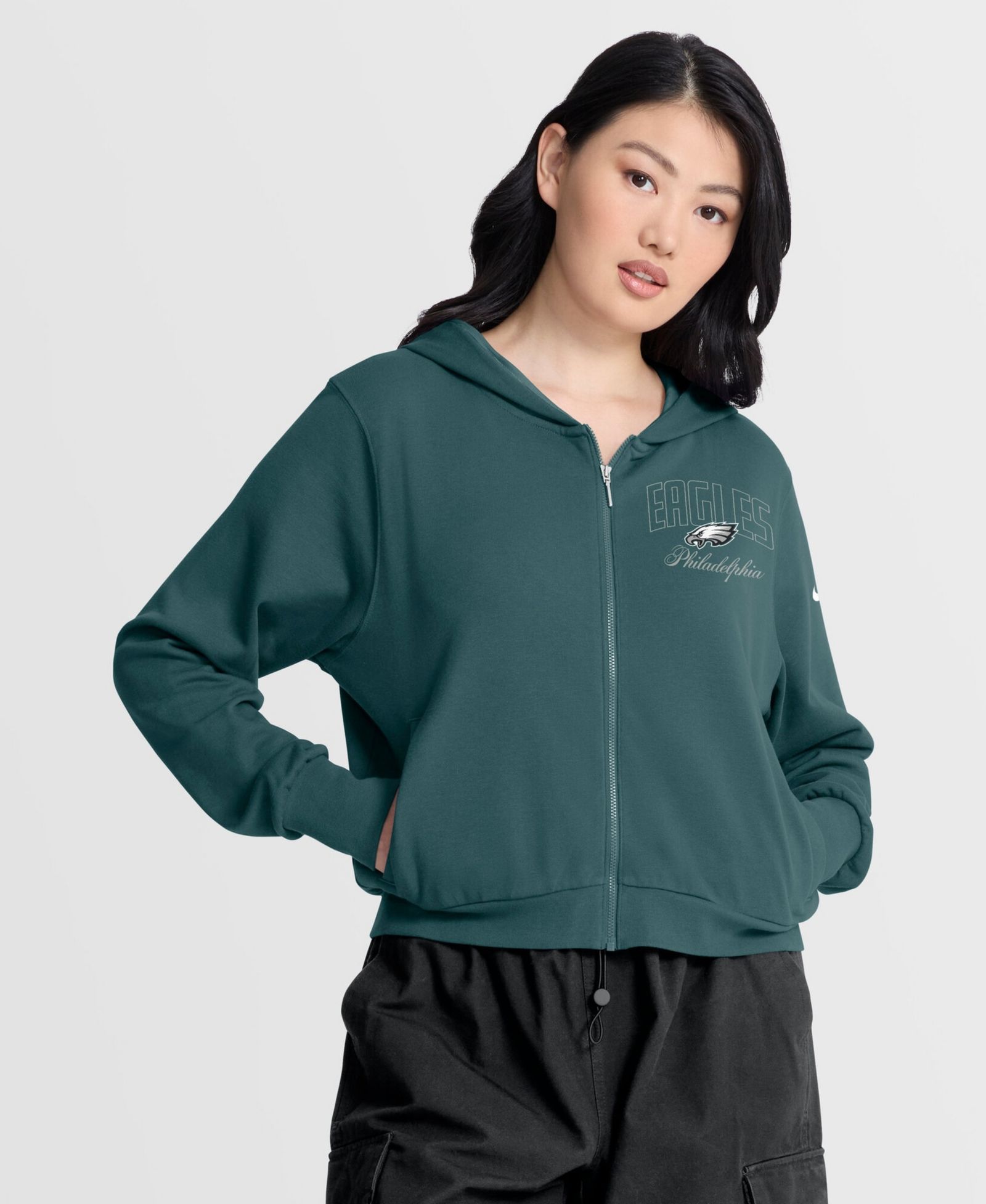 Женское худи Nike Midnight Green Philadelphia Eagles Primetime Full-Zip