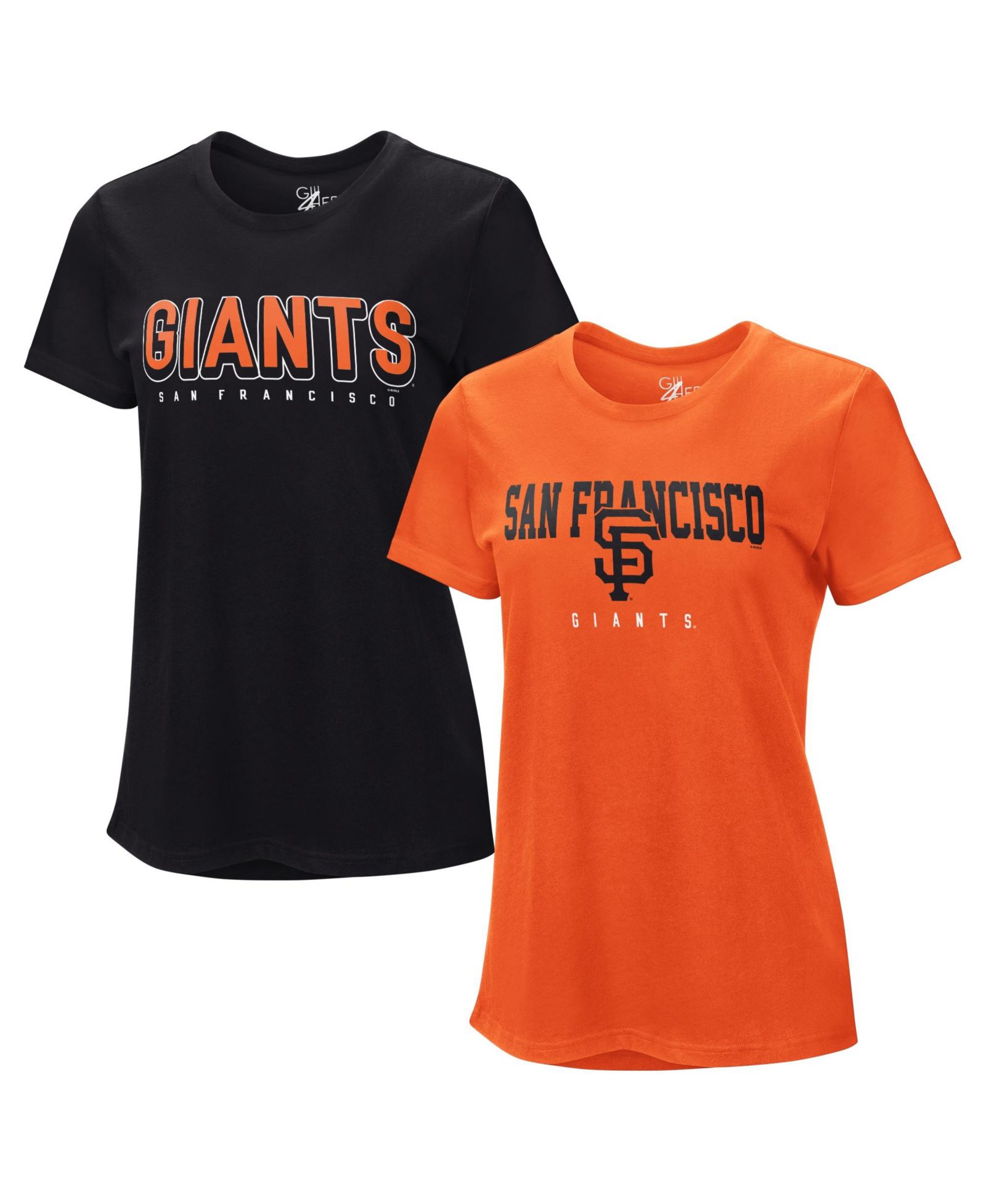 G-III 4Her by Carl Banks Женский набор из 2 футболок San Francisco Giants черного и оранжевого цвета