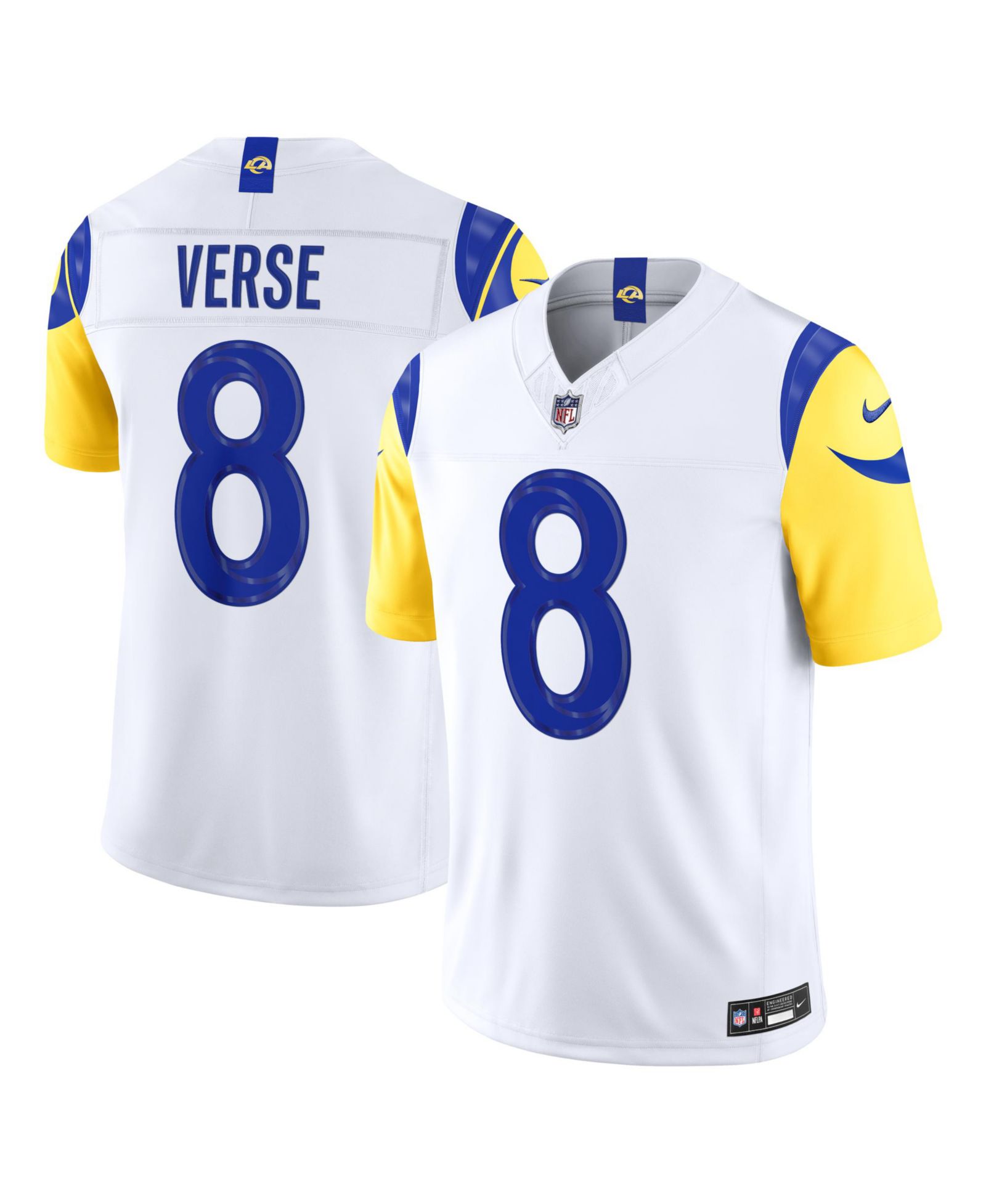 Мужская джерси Nike Jared Verse White Los Angeles Rams Vapor F.U.S.E. Sewn Down Limited