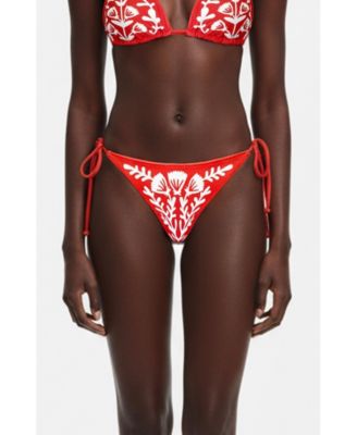 Jessie Zhao New York Women's Coral Garden Reversible Tie Side Bottom