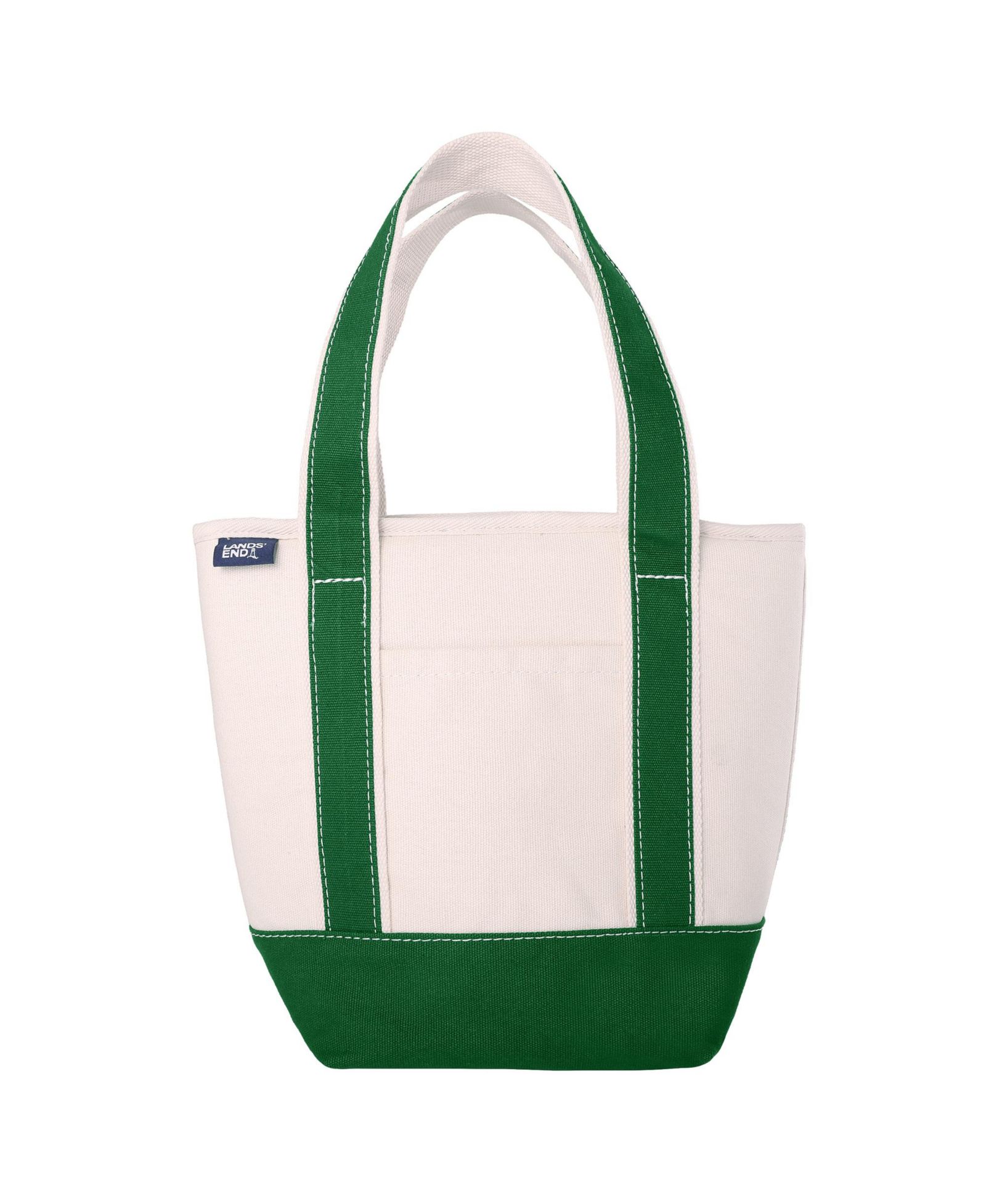 Lands' End Small Insulated Tote Bag with Zip Closure, Travel Cooler Bag for the Pool, Park, and Day Trips