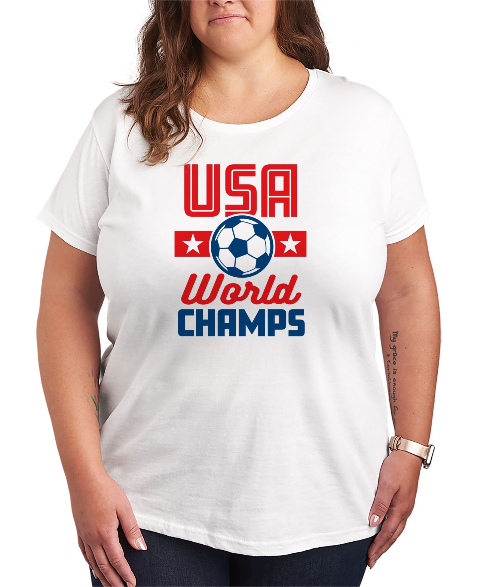 Футболка Hybrid Apparel Plus Size USA Soccer World Champs