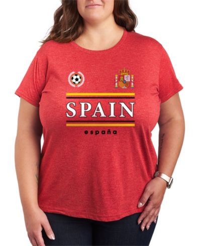 Футболка Hybrid Apparel Plus Size Spain Soccer Jersey Graphic