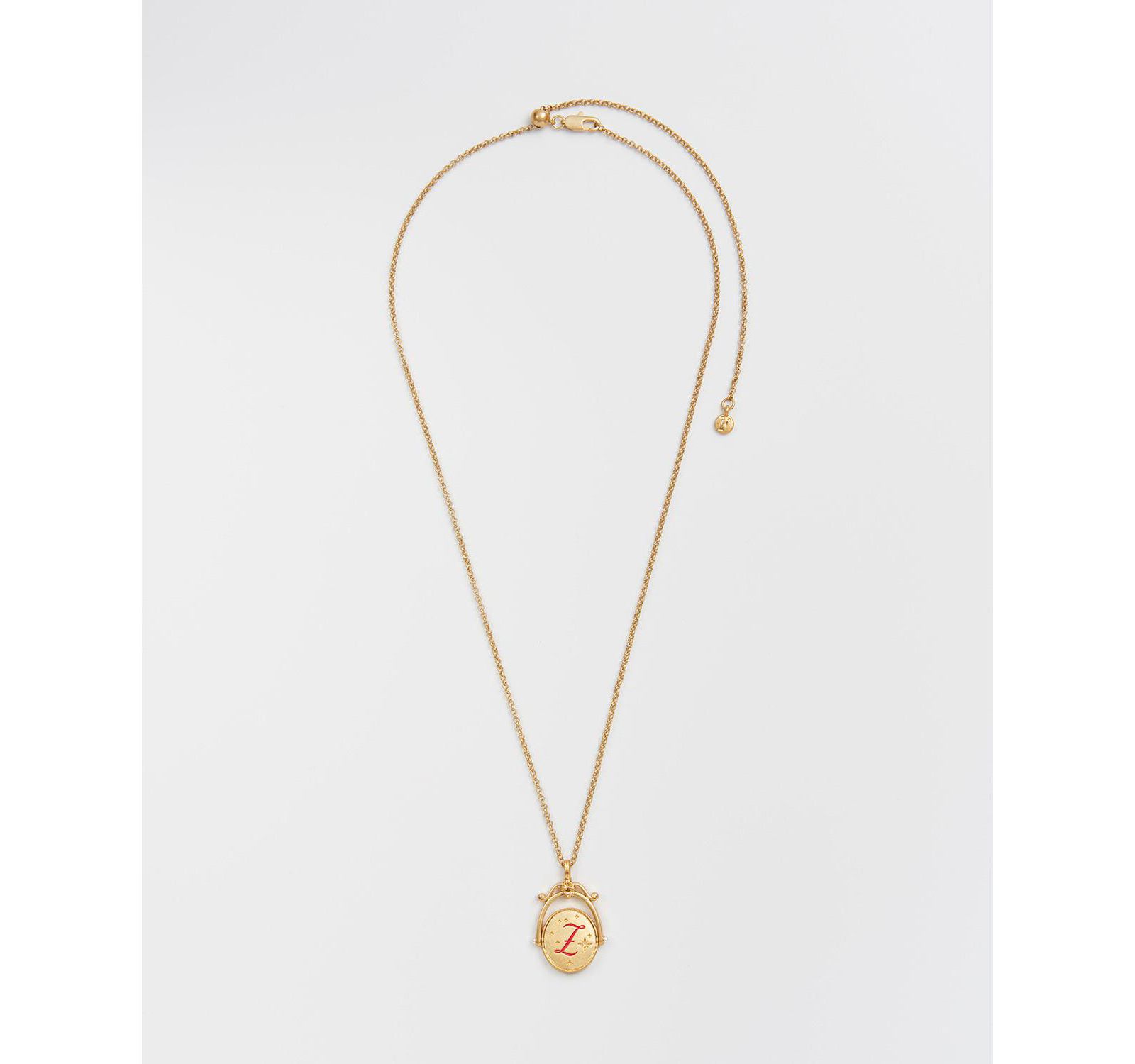 Подвеска Fable England Z Initial Zigzag Clover Spinner Chain