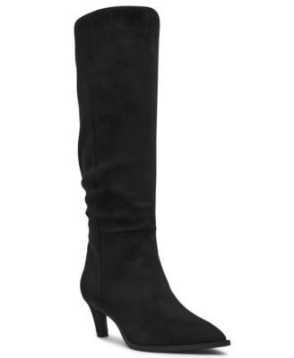DV Dolce Vita Women's Heksly Wide-Calf Slouchy Heeled Tall Dress Boots