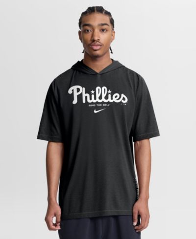 Nike футболка мужская с капюшоном Black Philadelphia Phillies Arched Wordmark Tri-Blend