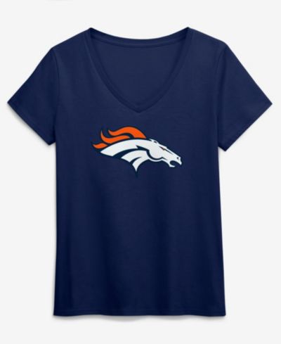 Logo Athletic Women's Navy Denver Broncos Primary Logo V-Neck T-Shirt