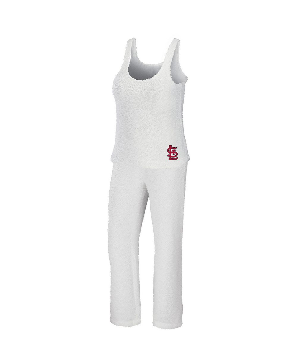 Женский комплект WEAR by Erin Andrews 2-Piece Cream St. Louis Cardinals Plus Size Cozy Scoop Neck Tank Top & Pants