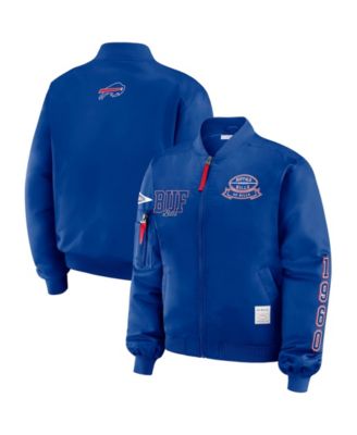 WEAR by Erin Andrews Women's Royal Buffalo Bills Patch Full-Zip Bomber Jacket