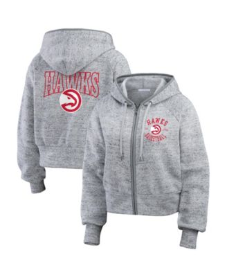 WEAR by Erin Andrews Women's Heather Gray Atlanta Hawks Speckled Radiator Full-Zip Hoodie