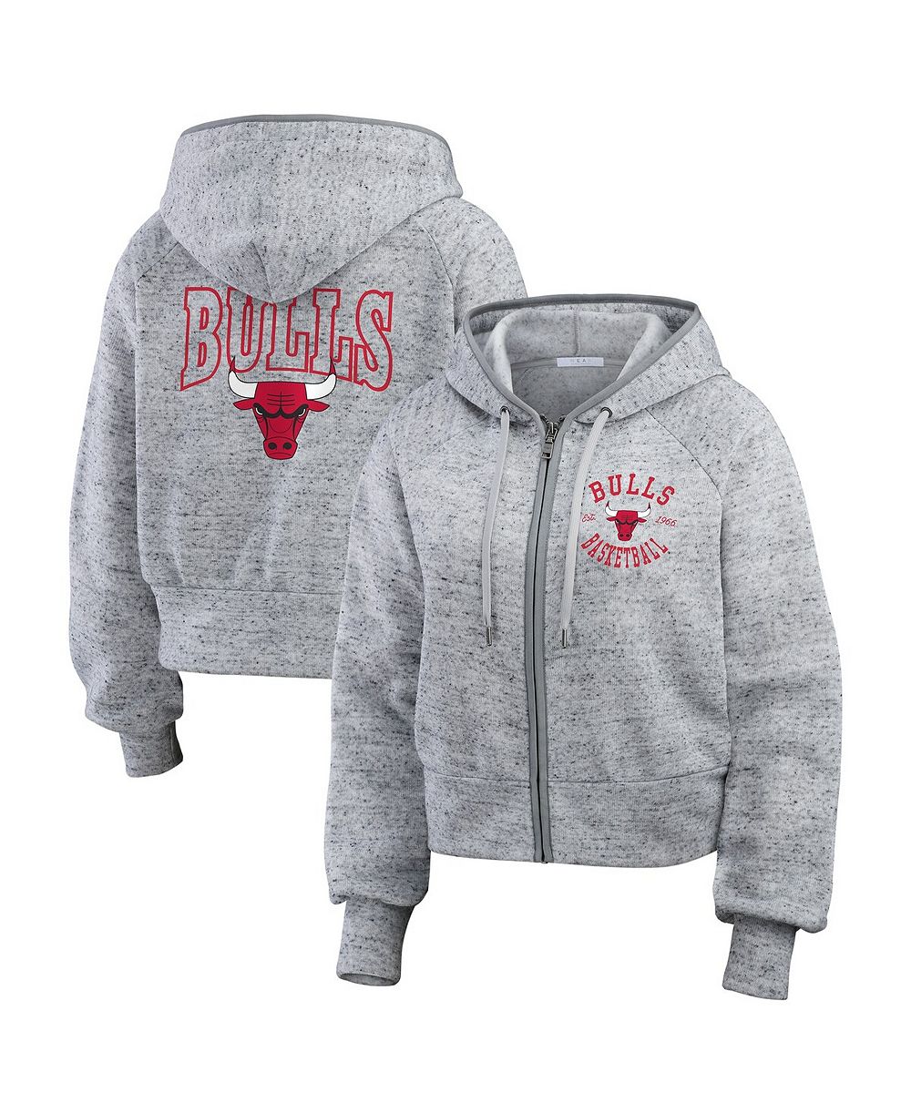 Женское худи WEAR by Erin Andrews Chicago Bulls, серое меланж