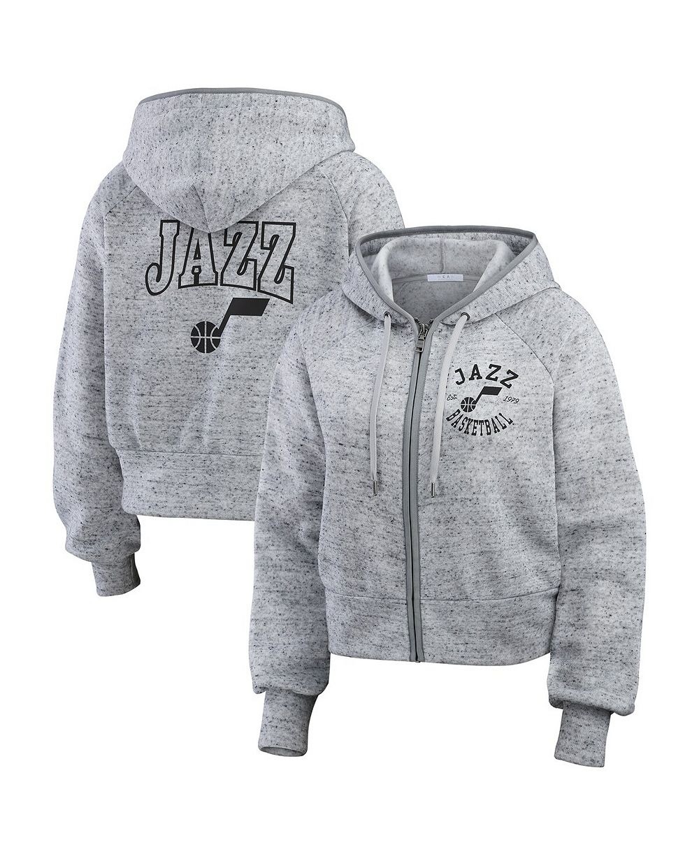 Женское худи WEAR by Erin Andrews Utah Jazz Speckled Radiator Full-Zip