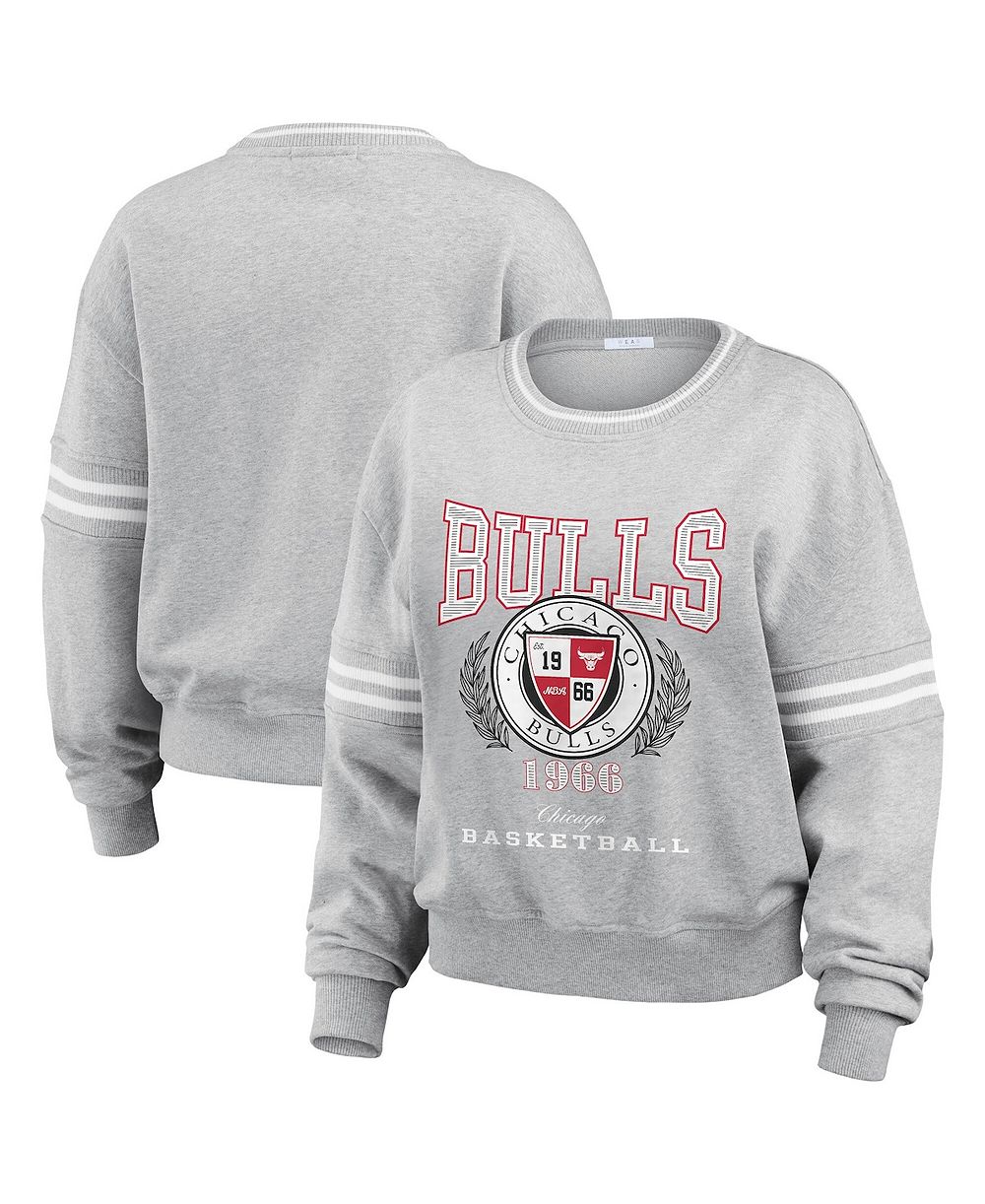 Женское свитшот-толстовка WEAR by Erin Andrews Chicago Bulls, цвет Heather Gray