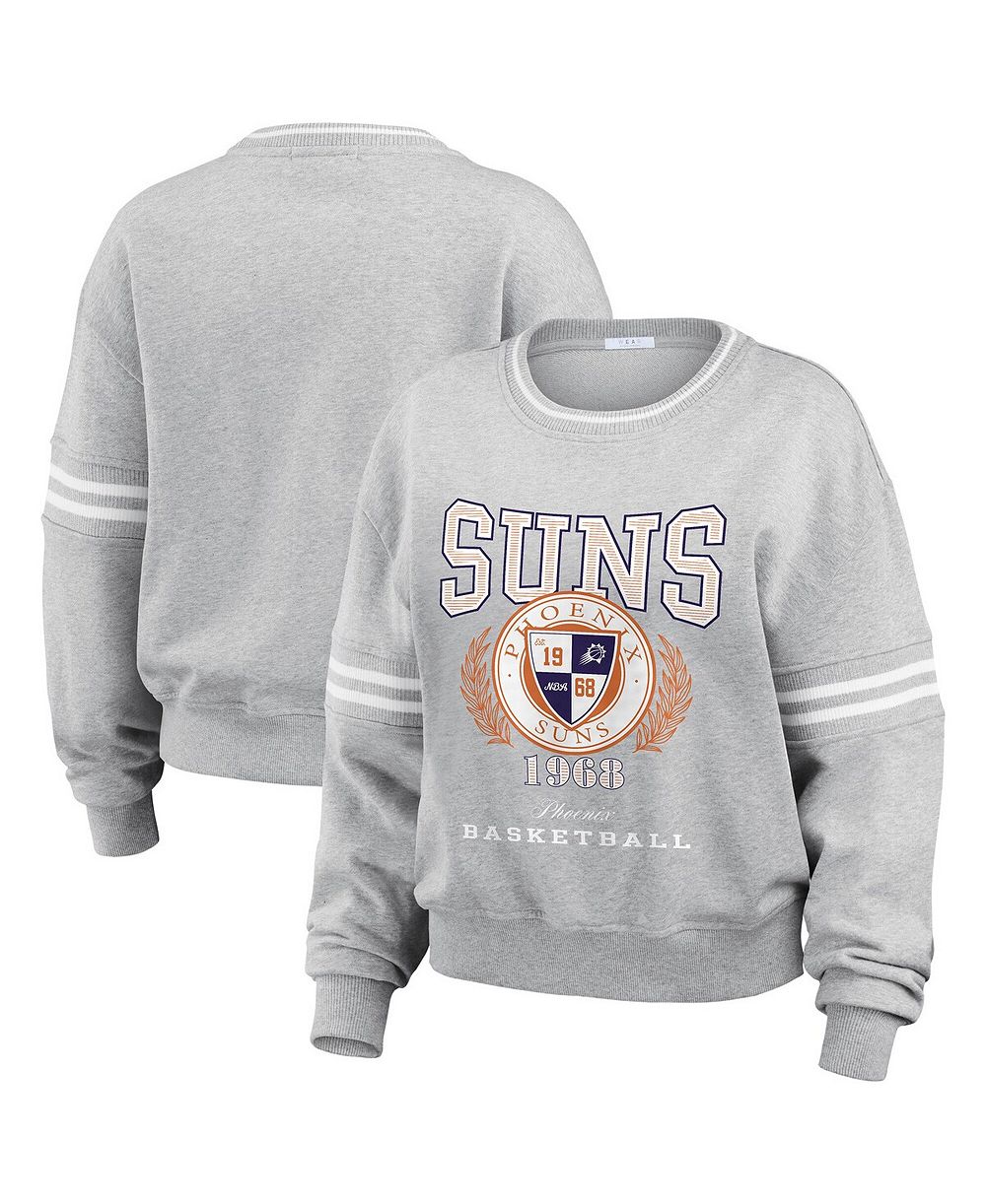 Женское свитшот WEAR by Erin Andrews Heather Gray Phoenix Suns French Terry Pullover