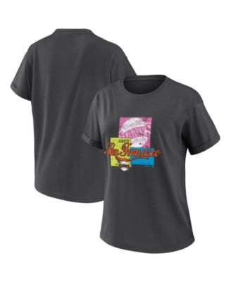 WEAR by Erin Andrews футболка Women's Charcoal San Francisco Giants Boyfriend T-Shirt