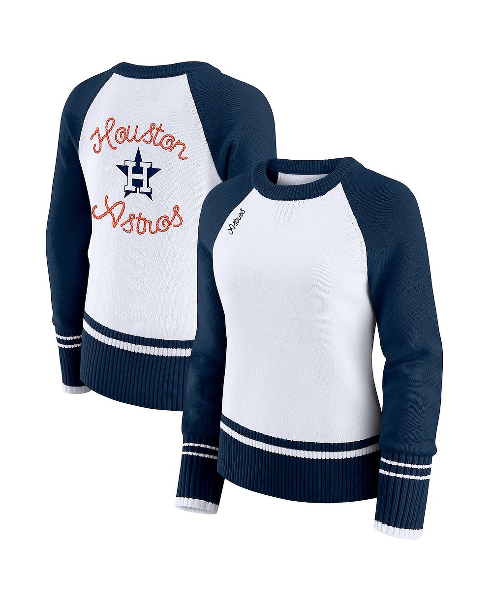Женский свитер WEAR by Erin Andrews Houston Astros Color Block Raglan, белый