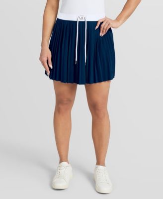 Женская плиссированная юбка-шорты WEAR by Erin Andrews Navy Atlanta Braves