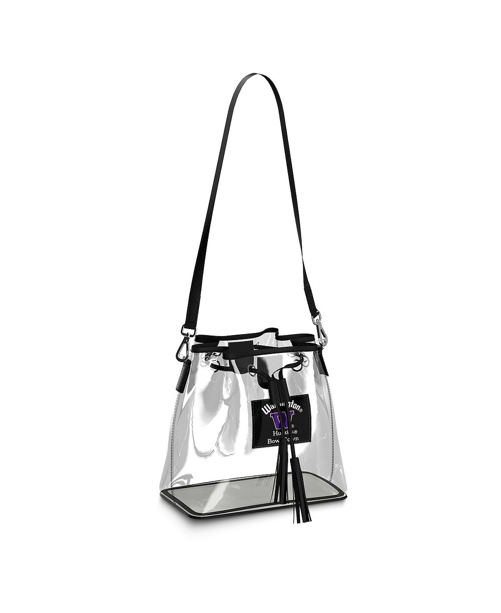 WEAR by Erin Andrews Washington Huskies Clear Stadium Bucket Purse