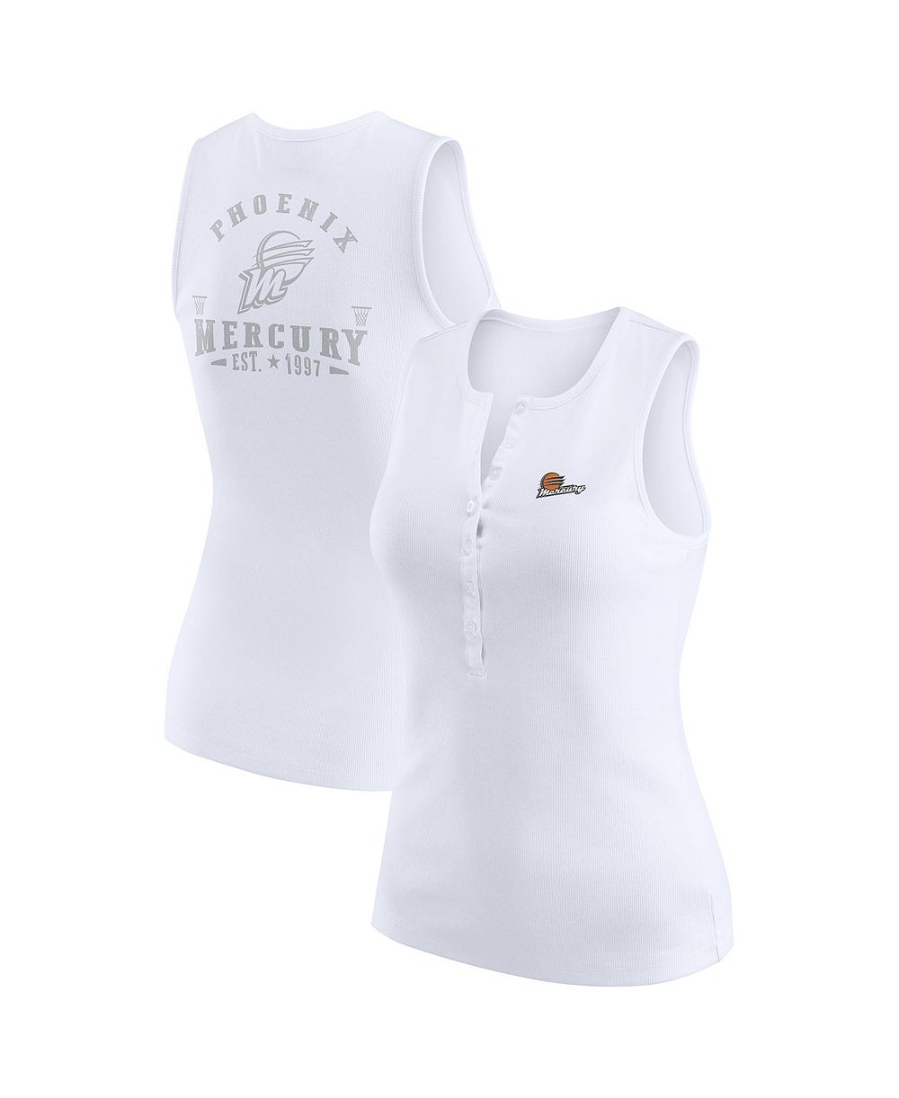 Женский топ WEAR by Erin Andrews White Phoenix Mercury Rib-Knit Henley