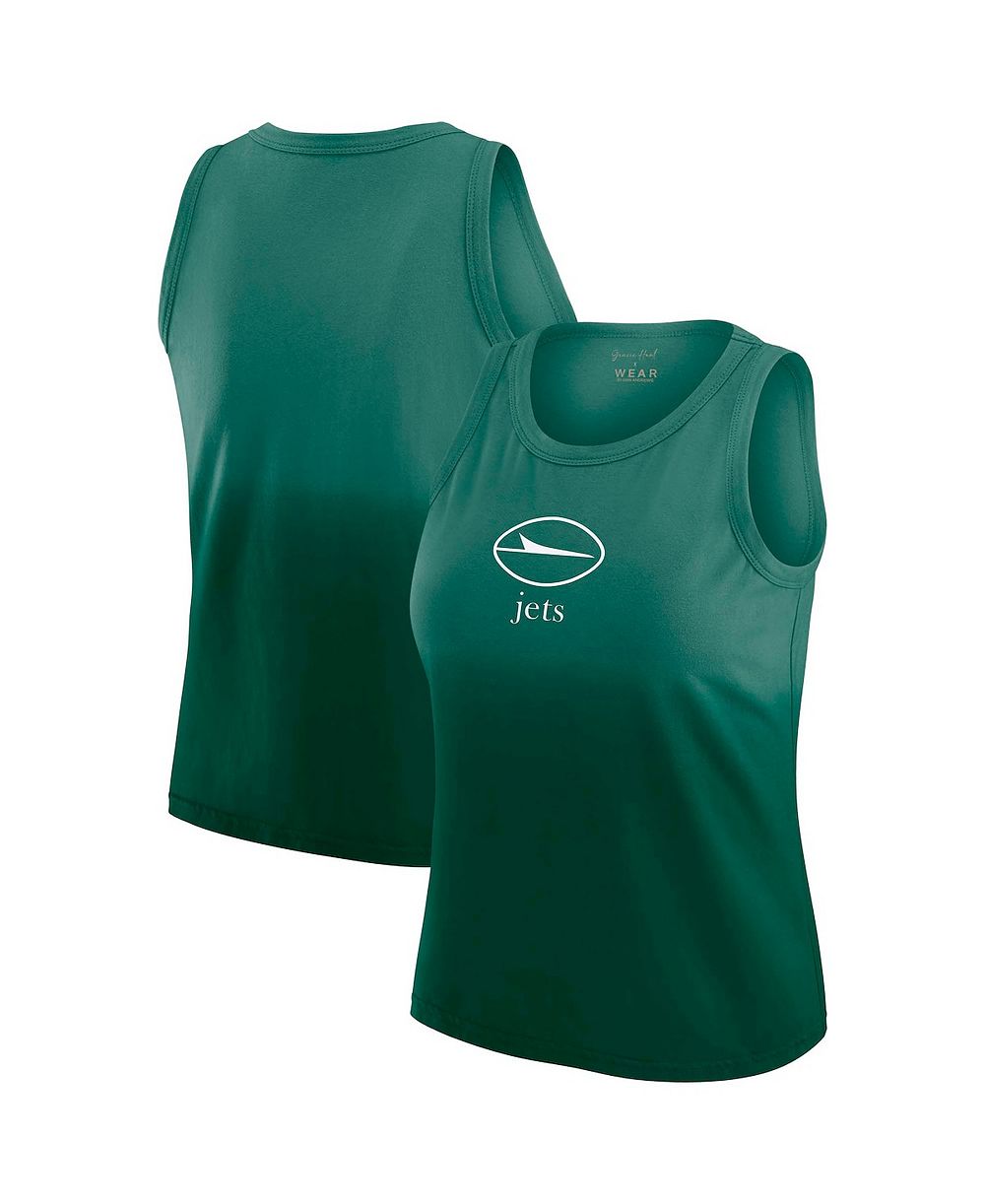 WEAR by Erin Andrews Женский топ WEAR by Erin Andrews x Gracie Hunt Green New York Jets Ombre