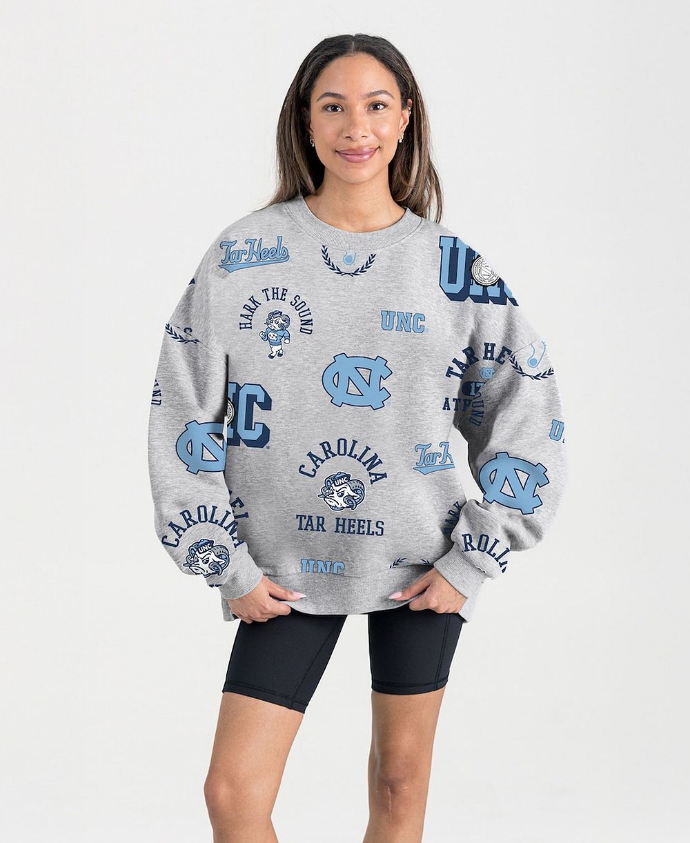Женский флисовый свитшот Gameday Couture Gray North Carolina Tar Heels Always on Repeat