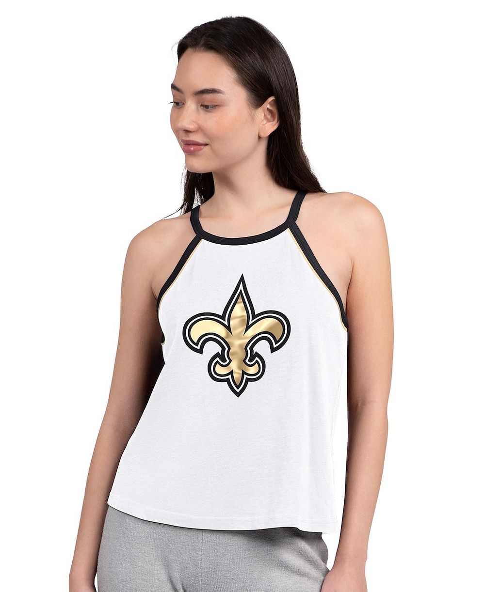 Женский топ G-III 4Her by Carl Banks White New Orleans Saints Redemption Win Slub
