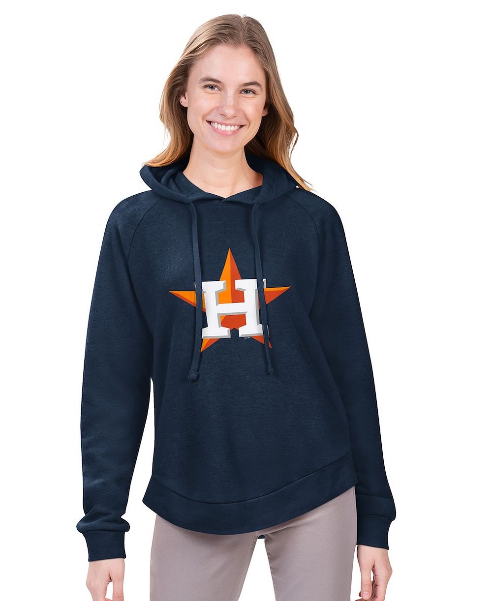 Женское флисовое худи G-III 4Her by Carl Banks Navy Houston Astros Jordan Angel Raglan