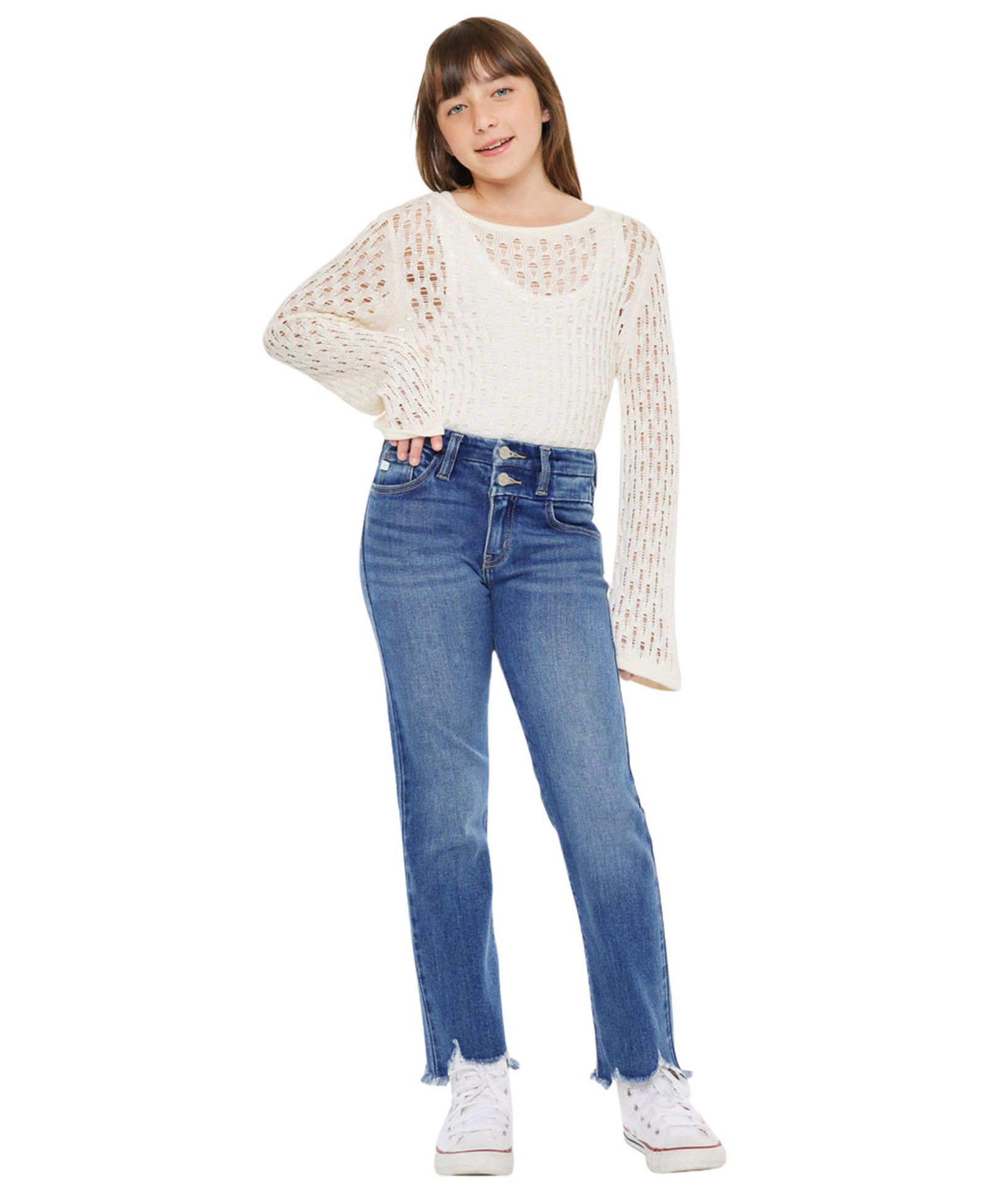 KanCan детские джинсы slim straight с высокой посадкой