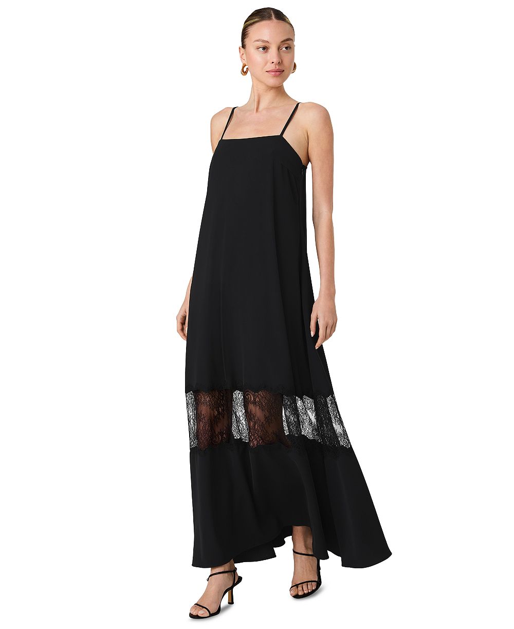 Платье French Connection Women's Quinn Crepe Lace Sleeveless Maxi
