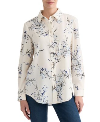 Женская рубашка Jones New York Printed Collared Shirt