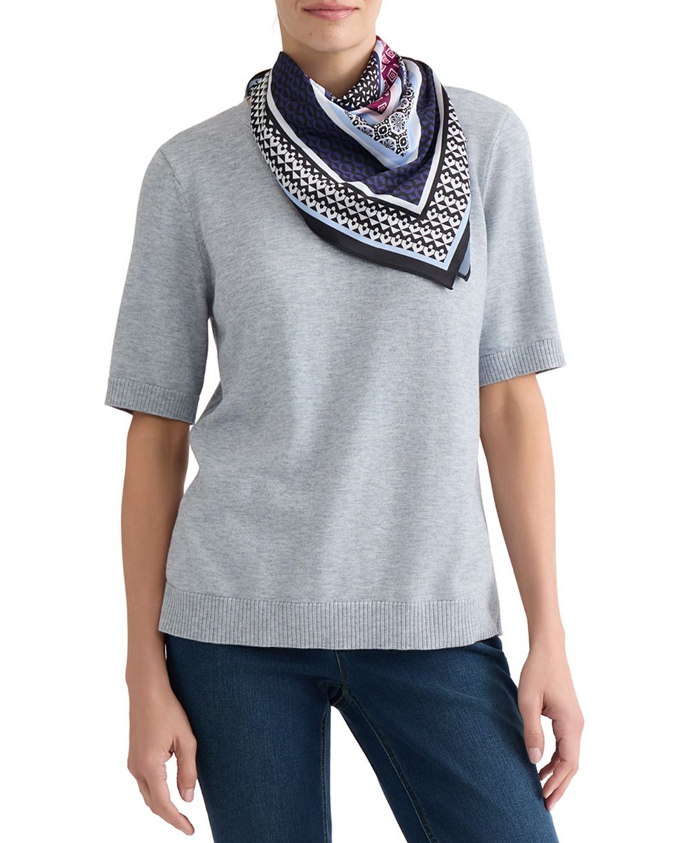 Jones New York Women's Accent Rib Knit Scarf T-Shirt