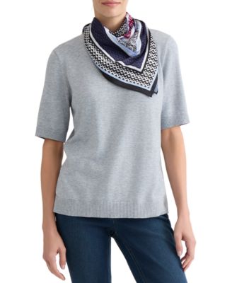Jones New York Women's Accent Rib Knit Scarf T-Shirt