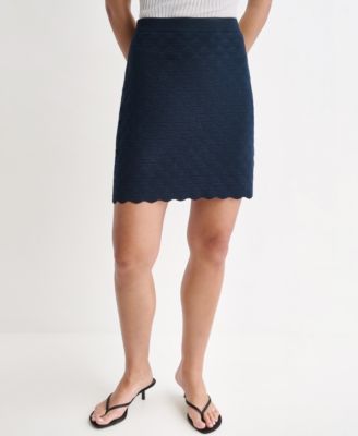 Женская мини-юбка BCBG Scallop-Hem Knit Pencil