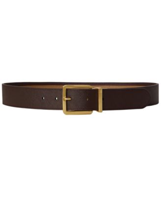 Lauren Ralph Lauren Two-Tone Reversible Crosshatch Leather Belt
