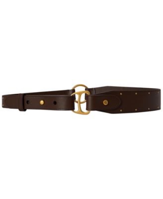 Lauren Ralph Lauren Studded D-Ring Wide Belt