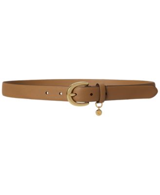 Lauren Ralph Lauren Charm Crosshatch Leather Belt