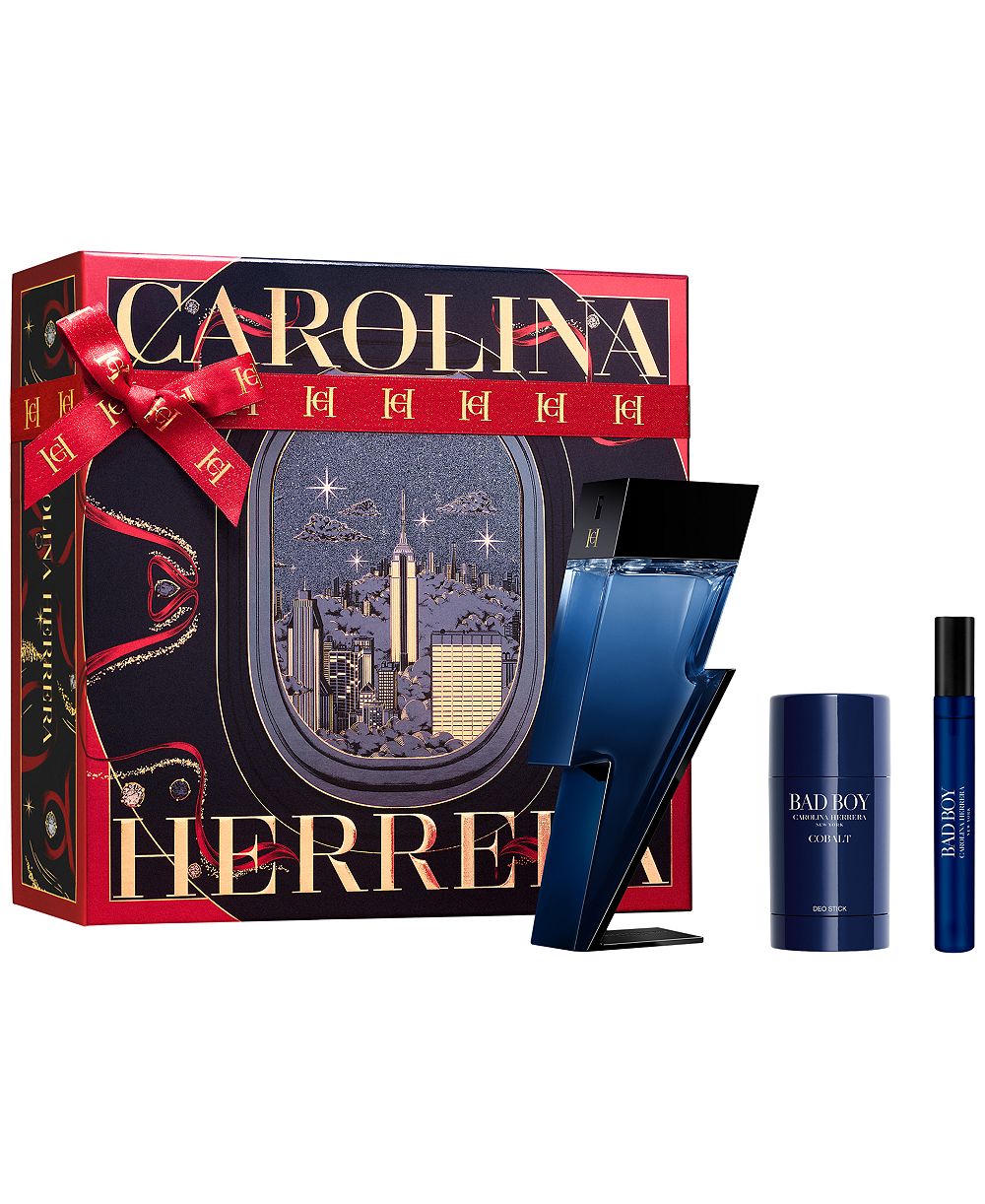 Подарочный набор парфюмерии Carolina Herrera 3-Piece Bad Boy Cobalt Eau de Parfum