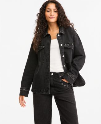 And Now This куртка из денима с люверсами Petite, эксклюзив для Macy's
