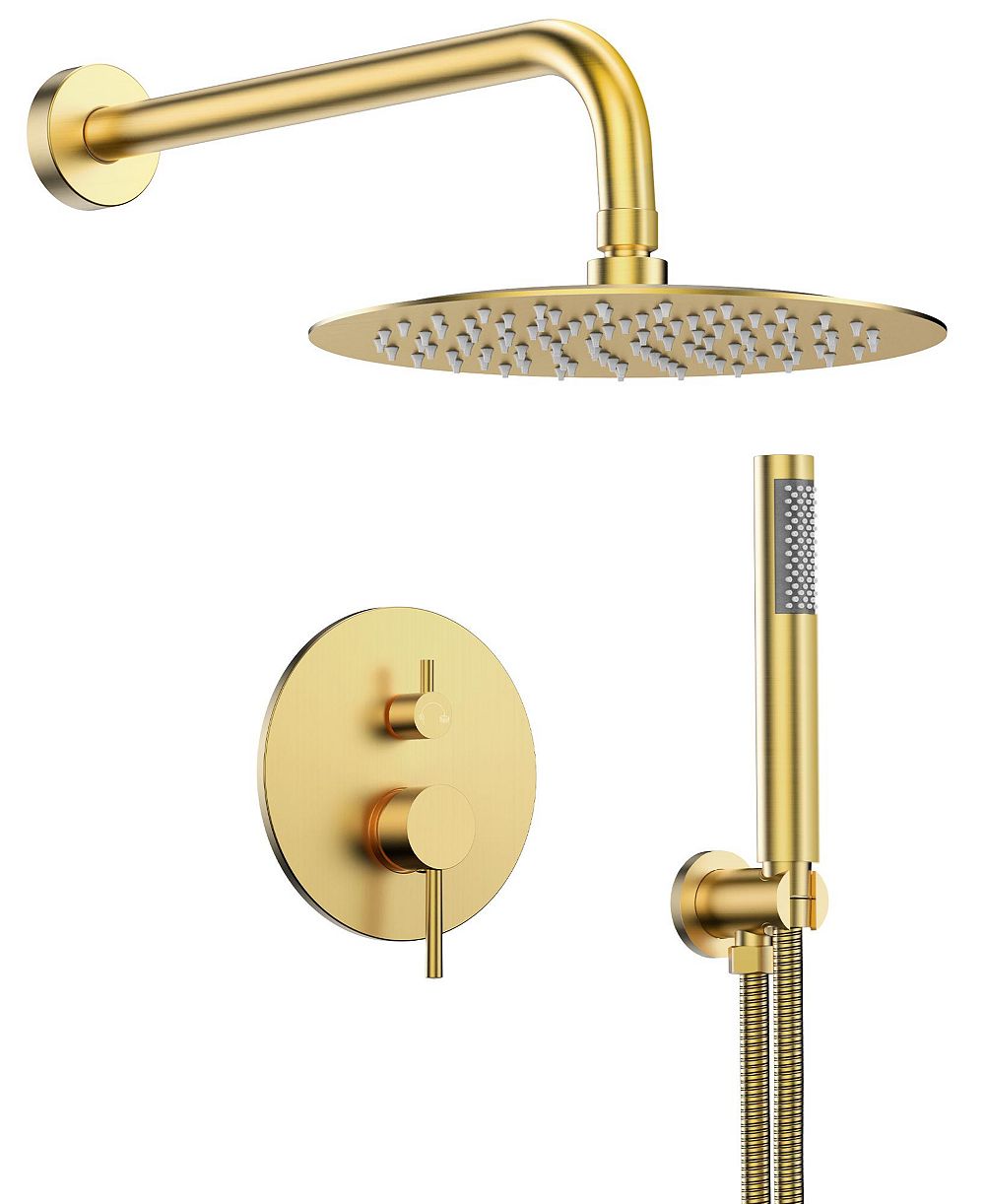 EVERSTEIN Pressure Balance Shower System with 10" Rainfall Shower Faucet and Handheld Shower Spray