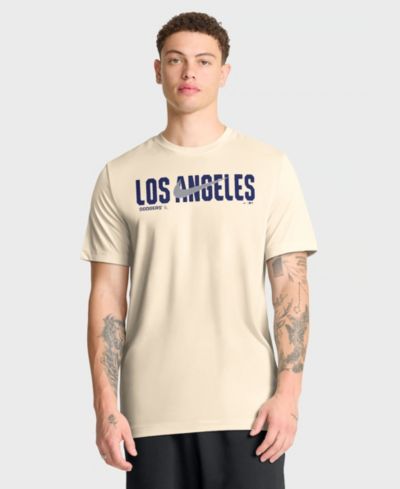 Nike Men's Cream Los Angeles Dodgers Swoosh Legend Dri-FIT T-Shirt