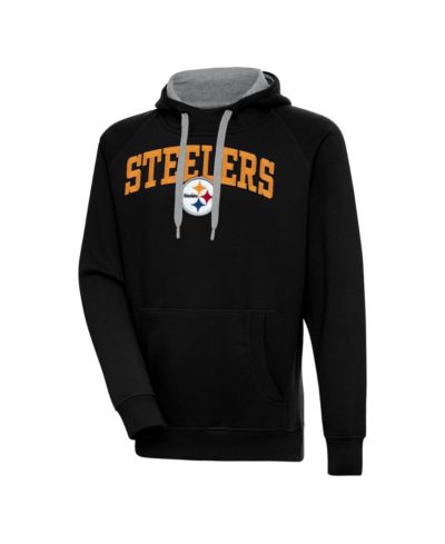 Мужское худи Antigua Black Pittsburgh Steelers Victory Pullover